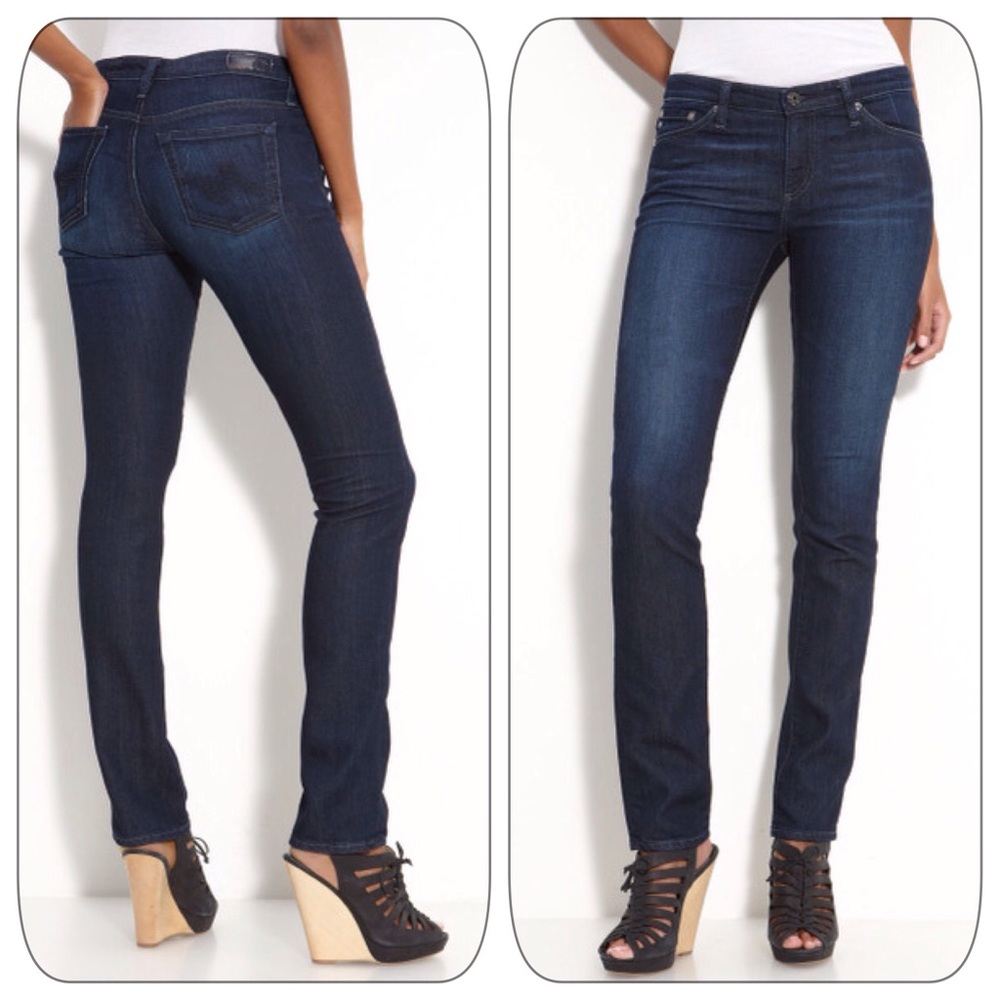 AG Adriano Goldschmied the Premier Skinny Straight Leg Low Rise Jeans Y2K Denim